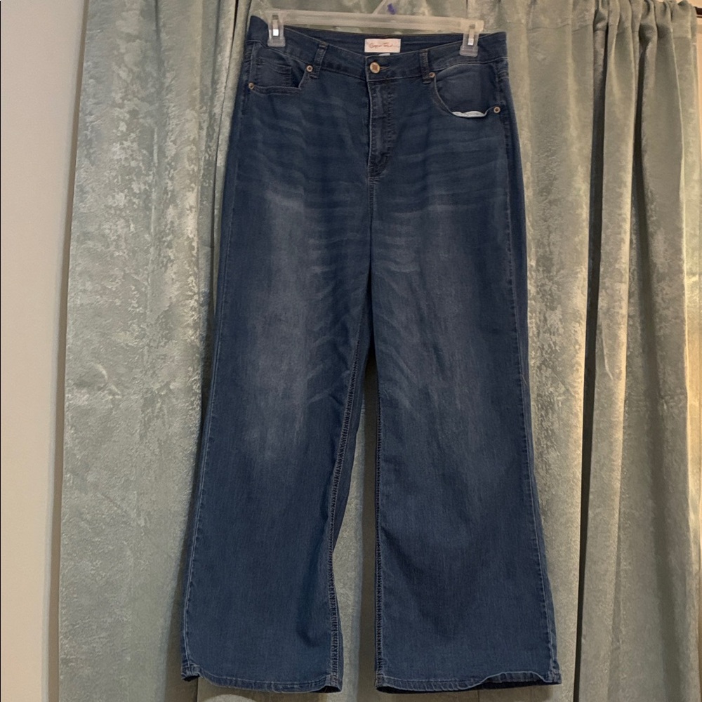 Elegant Denim Wide Leg Jeans for Women